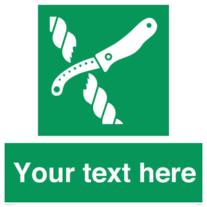 SL7217: Custom sign safe condition Liferaft knife