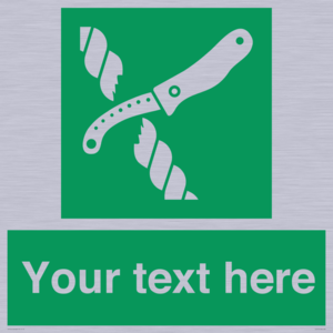 SL7217: Custom sign safe condition Liferaft knife