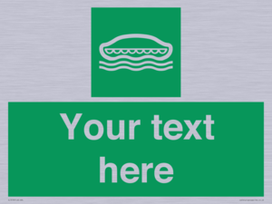 SL7218: Custom sign safe condition Lifeboat