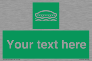 SL7218: Custom sign safe condition Lifeboat