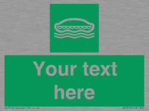SL7218: Custom sign safe condition Lifeboat