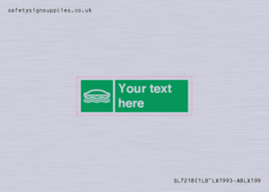 SL7218: Custom sign safe condition Lifeboat
