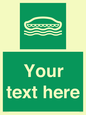 SL7218: Custom sign safe condition Lifeboat