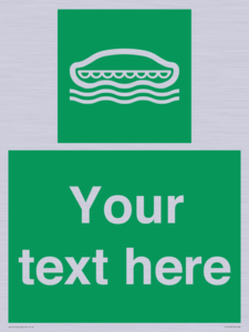 SL7218: Custom sign safe condition Lifeboat