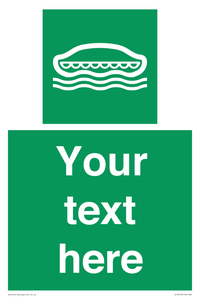 SL7218: Custom sign safe condition Lifeboat