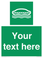 SL7218: Custom sign safe condition Lifeboat