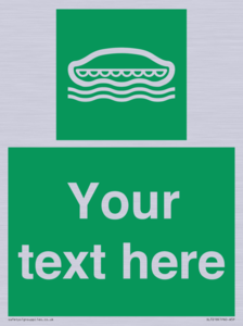 SL7218: Custom sign safe condition Lifeboat