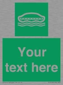 SL7218: Custom sign safe condition Lifeboat