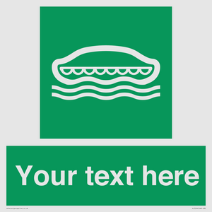 SL7218: Custom sign safe condition Lifeboat