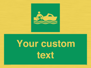 SL7219: Custom sign safe condition Rescue boat