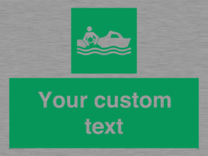 SL7219: Custom sign safe condition Rescue boat