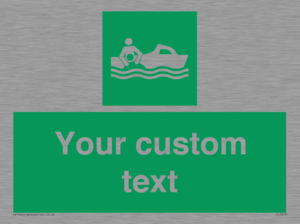 SL7219: Custom sign safe condition Rescue boat