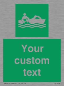 SL7219: Custom sign safe condition Rescue boat