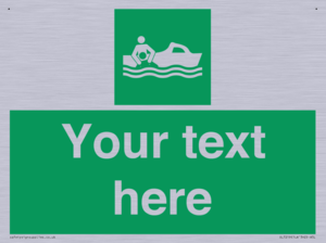 SL7219: Custom sign safe condition Rescue boat