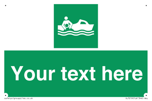SL7219: Custom sign safe condition Rescue boat