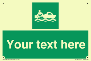 SL7219: Custom sign safe condition Rescue boat