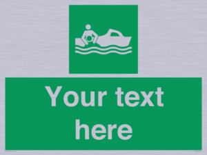 SL7219: Custom sign safe condition Rescue boat