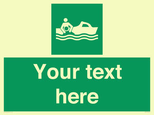 SL7219: Custom sign safe condition Rescue boat