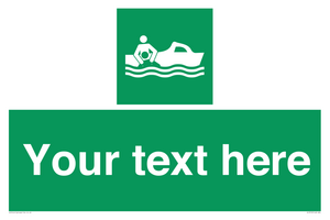 SL7219: Custom sign safe condition Rescue boat