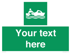 SL7219: Custom sign safe condition Rescue boat