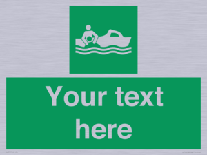 SL7219: Custom sign safe condition Rescue boat