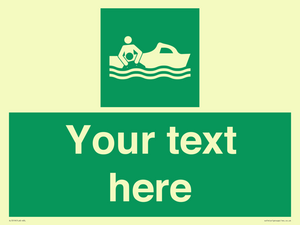 SL7219: Custom sign safe condition Rescue boat