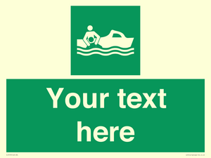 SL7219: Custom sign safe condition Rescue boat