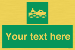 SL7219: Custom sign safe condition Rescue boat