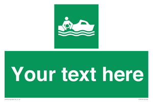 SL7219: Custom sign safe condition Rescue boat