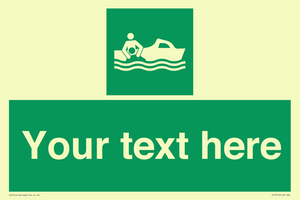 SL7219: Custom sign safe condition Rescue boat