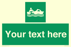 SL7219: Custom sign safe condition Rescue boat