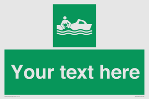 SL7219: Custom sign safe condition Rescue boat