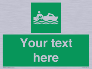 SL7219: Custom sign safe condition Rescue boat
