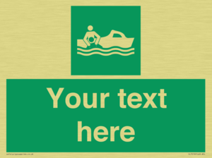 SL7219: Custom sign safe condition Rescue boat