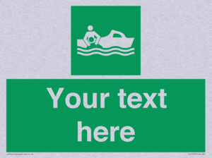 SL7219: Custom sign safe condition Rescue boat