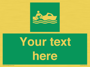 SL7219: Custom sign safe condition Rescue boat
