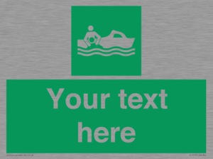 SL7219: Custom sign safe condition Rescue boat