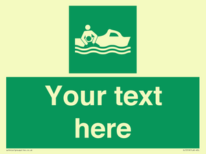 SL7219: Custom sign safe condition Rescue boat