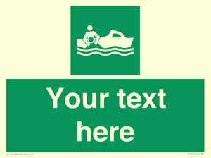 SL7219: Custom sign safe condition Rescue boat
