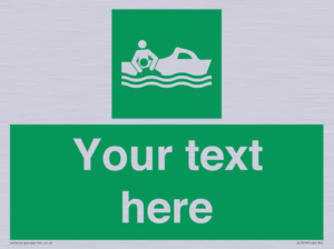 SL7219: Custom sign safe condition Rescue boat
