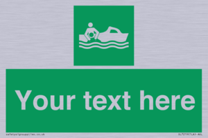 SL7219: Custom sign safe condition Rescue boat