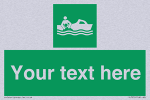 SL7219: Custom sign safe condition Rescue boat