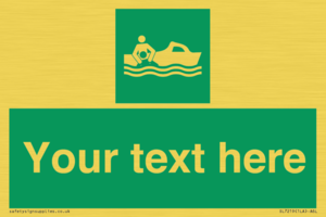 SL7219: Custom sign safe condition Rescue boat