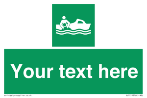 SL7219: Custom sign safe condition Rescue boat