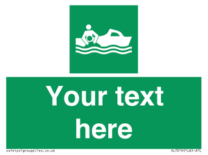 SL7219: Custom sign safe condition Rescue boat