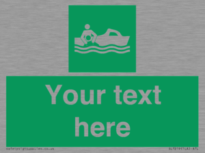 SL7219: Custom sign safe condition Rescue boat