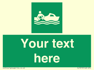 SL7219: Custom sign safe condition Rescue boat
