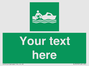 SL7219: Custom sign safe condition Rescue boat