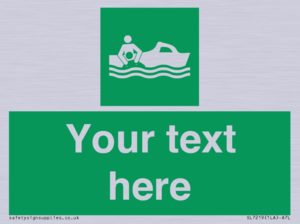 SL7219: Custom sign safe condition Rescue boat