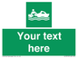 SL7219: Custom sign safe condition Rescue boat